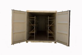 Shipping Container with shelves